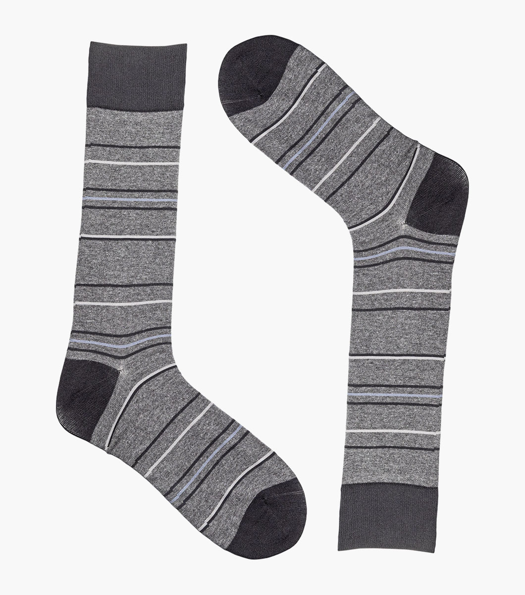 Narrow Stripes in Charcoal, View 2
