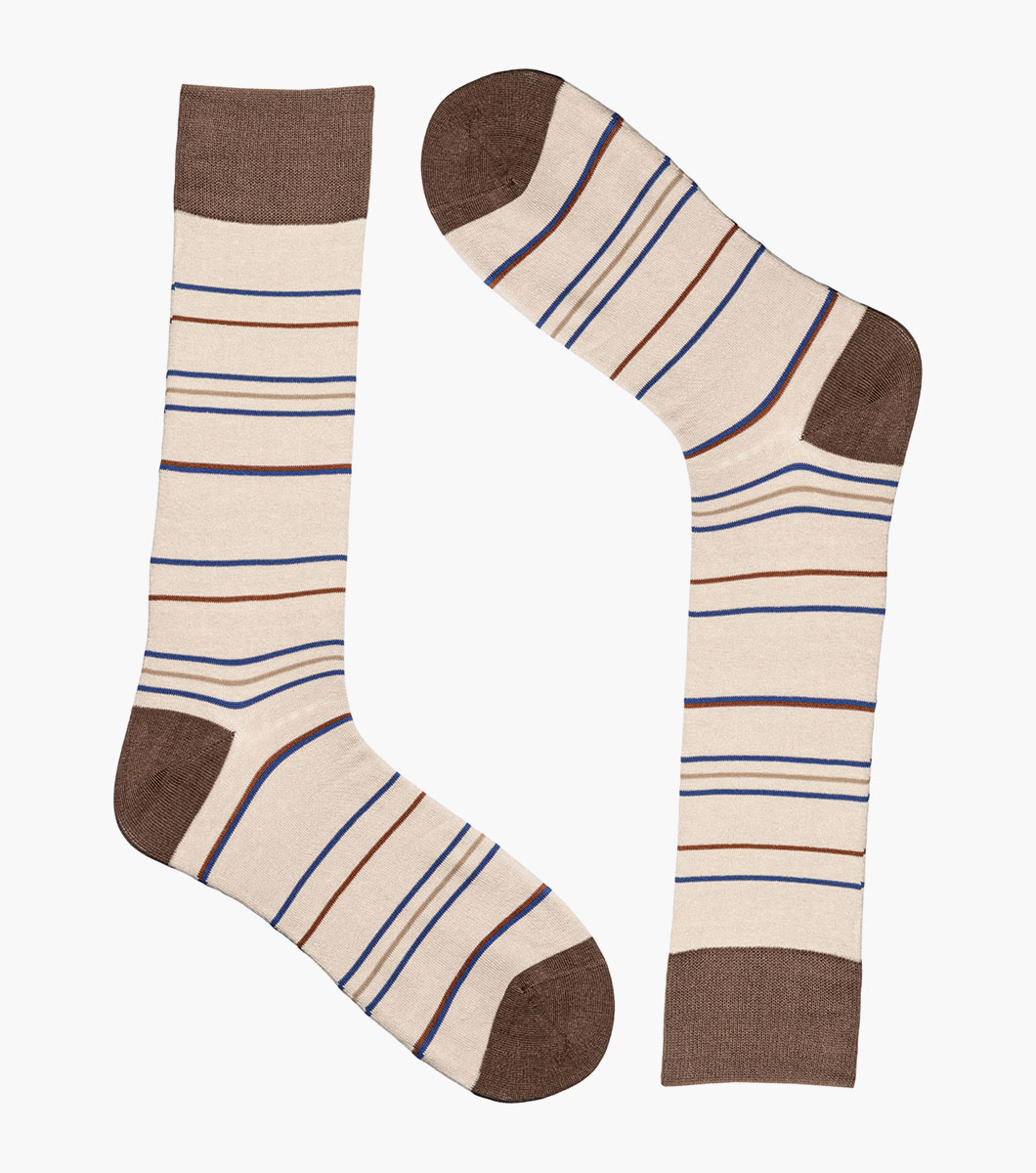 Narrow Stripes in Tan, View 2