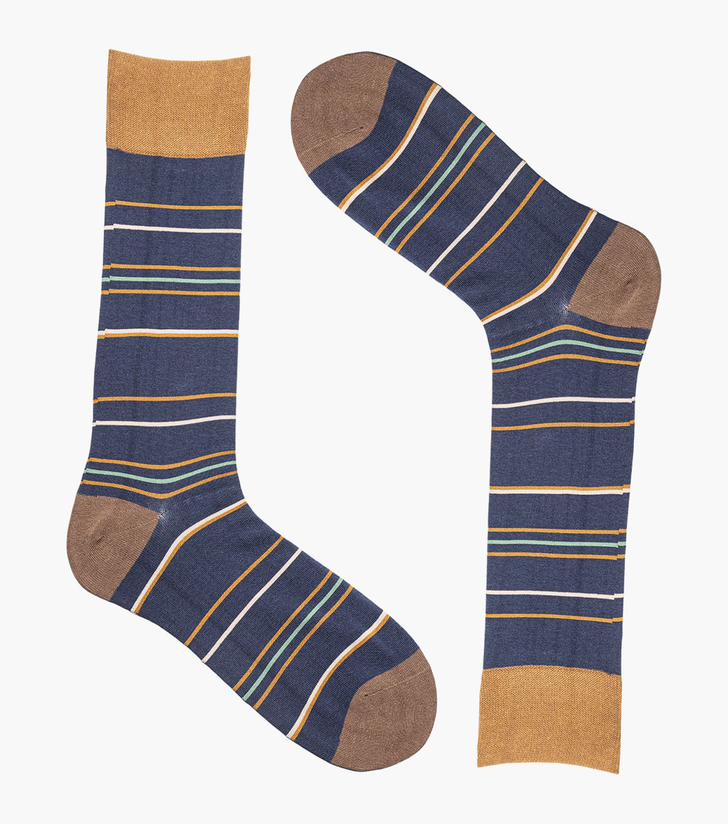 Narrow Stripes in Navy Multi, View 2