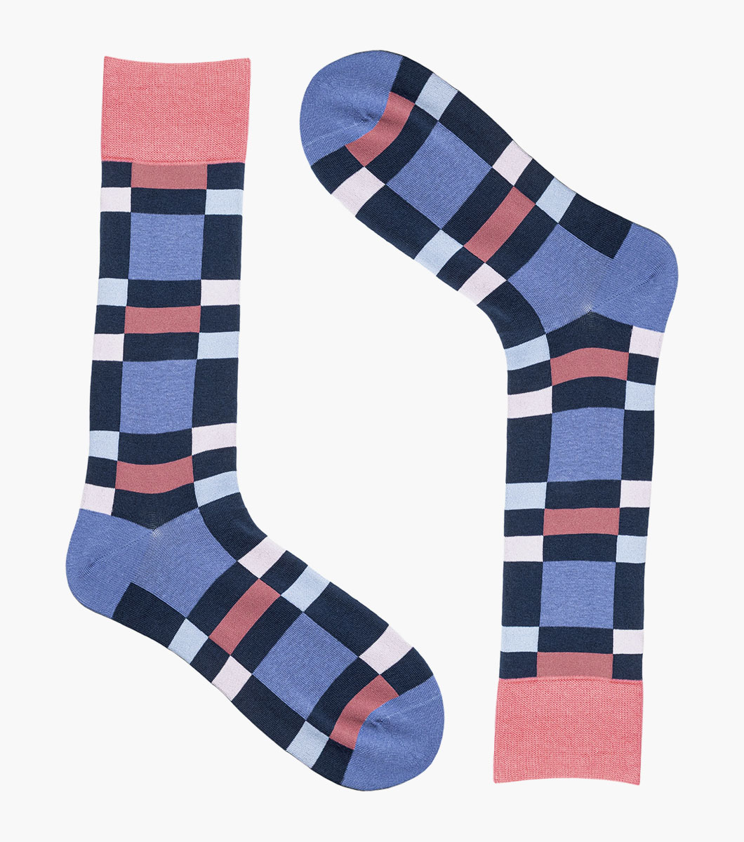 Split-Stripes in Navy Multi, View 2