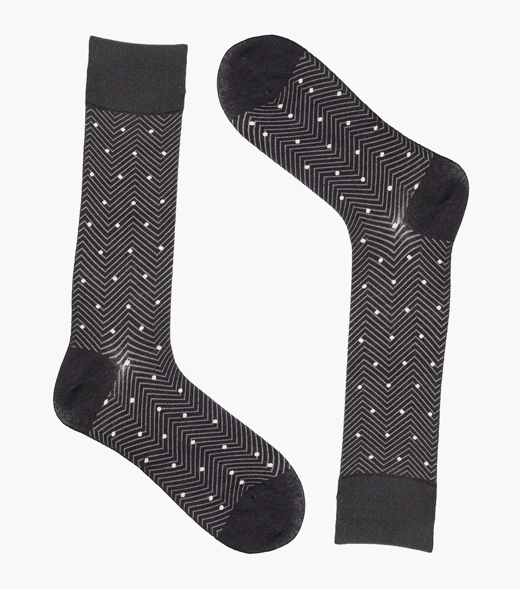 Chevron Dots in Black, View 2