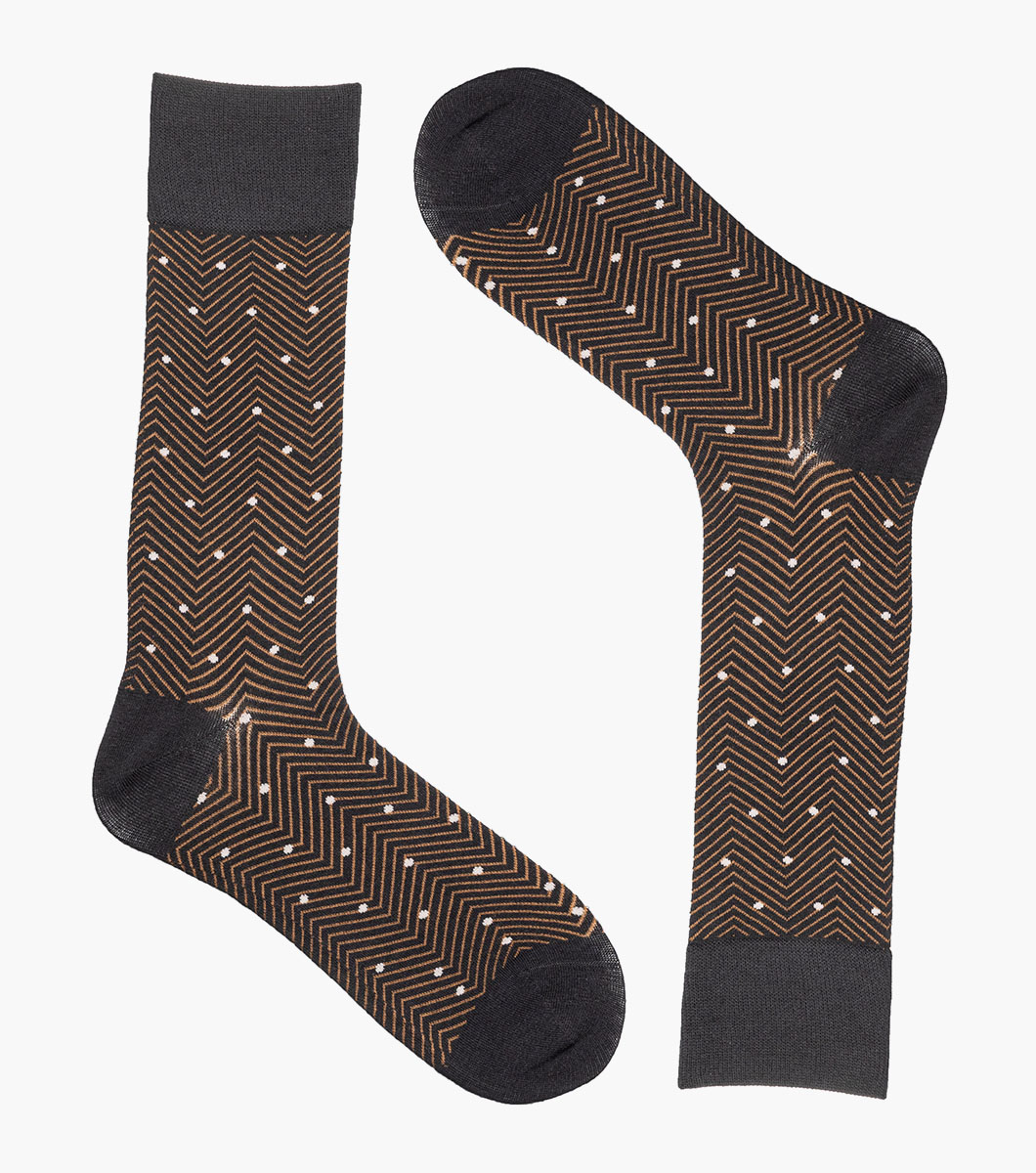Chevron Dots in Black Multi, View 2