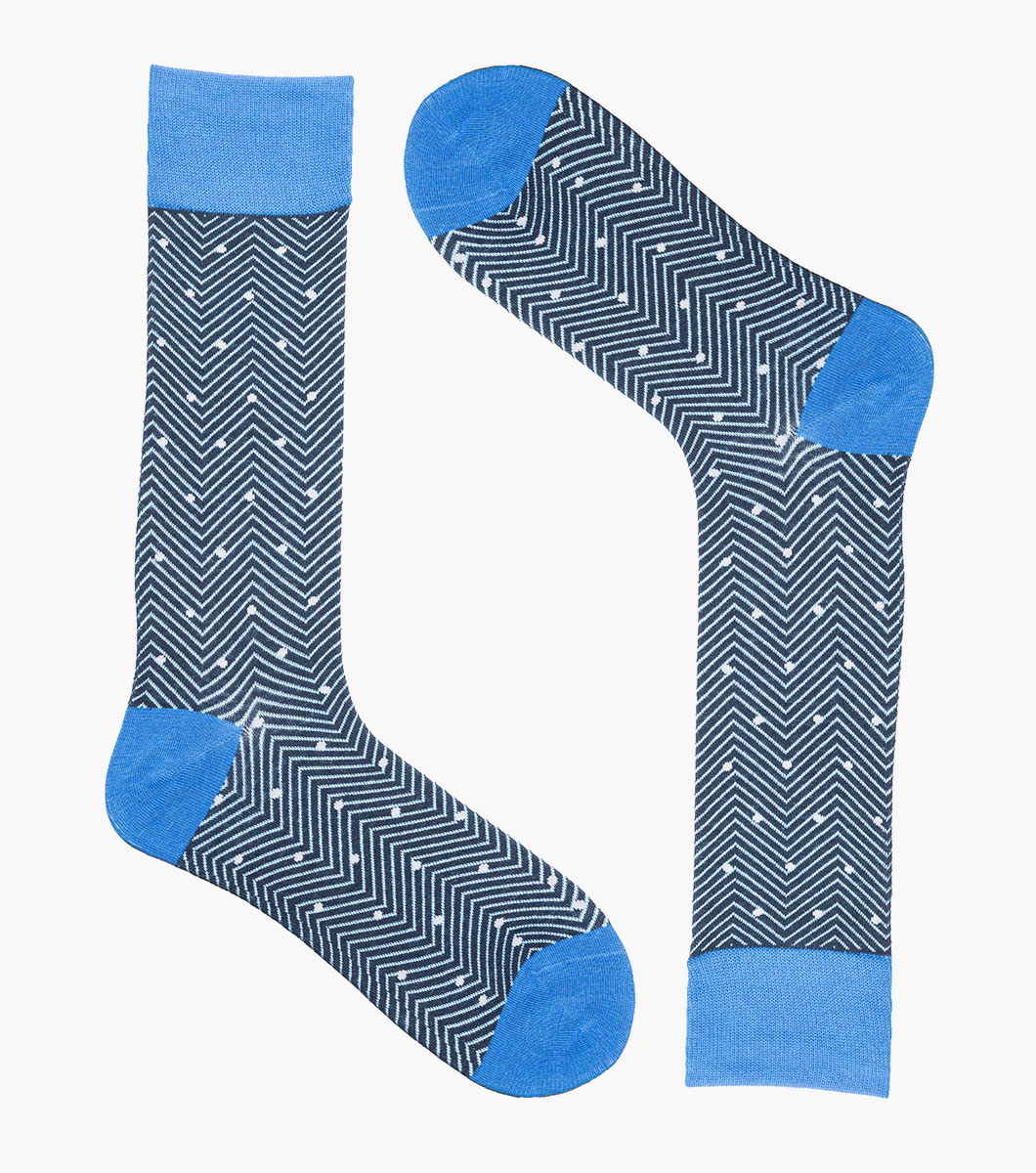 Chevron Dots in Blue, View 2