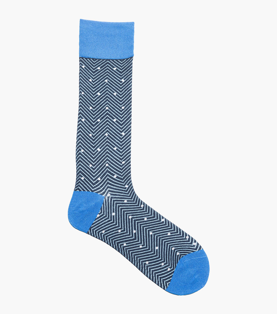 Chevron Dots in Blue, View 3