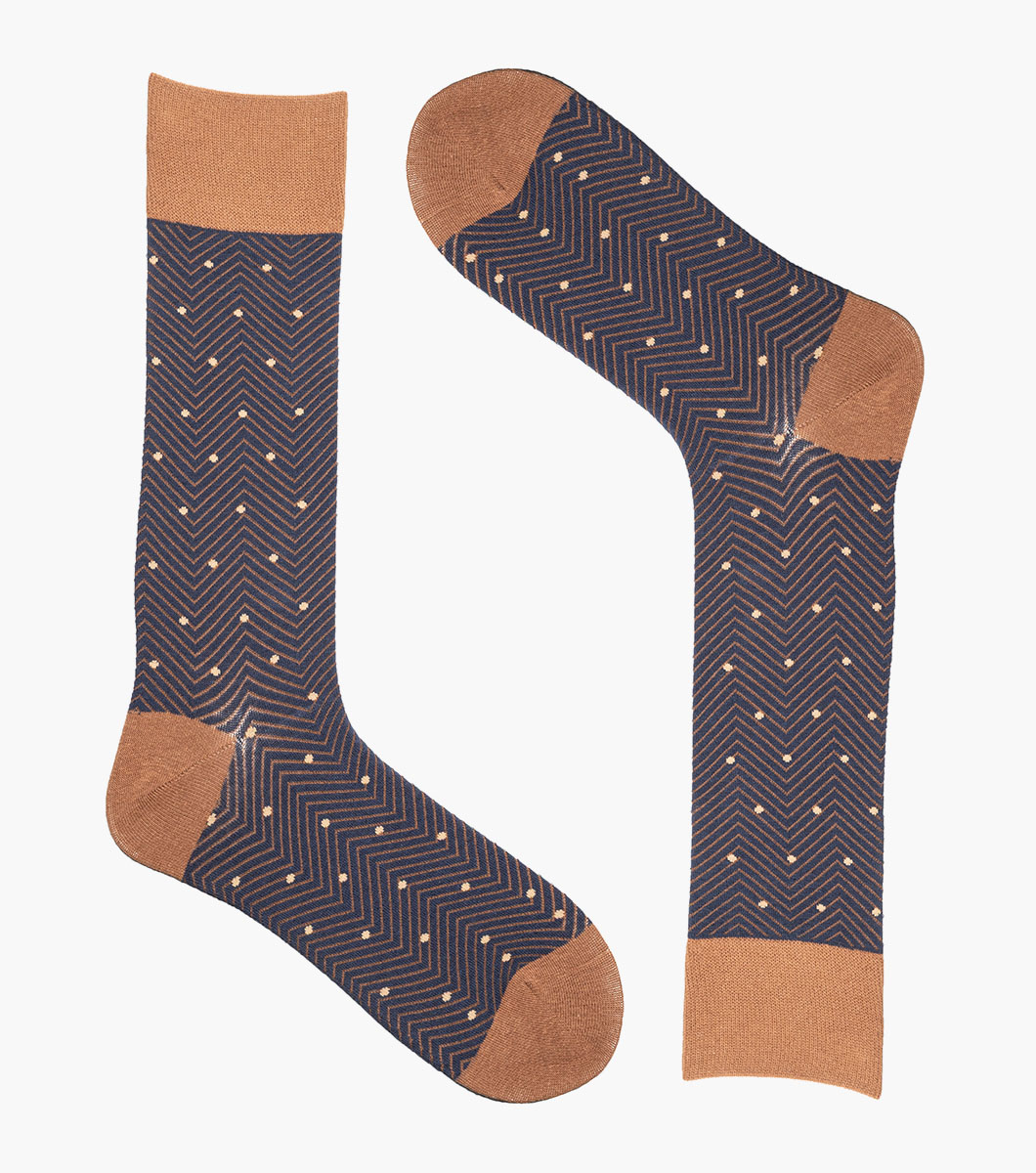 Chevron Dots in Navy, View 2