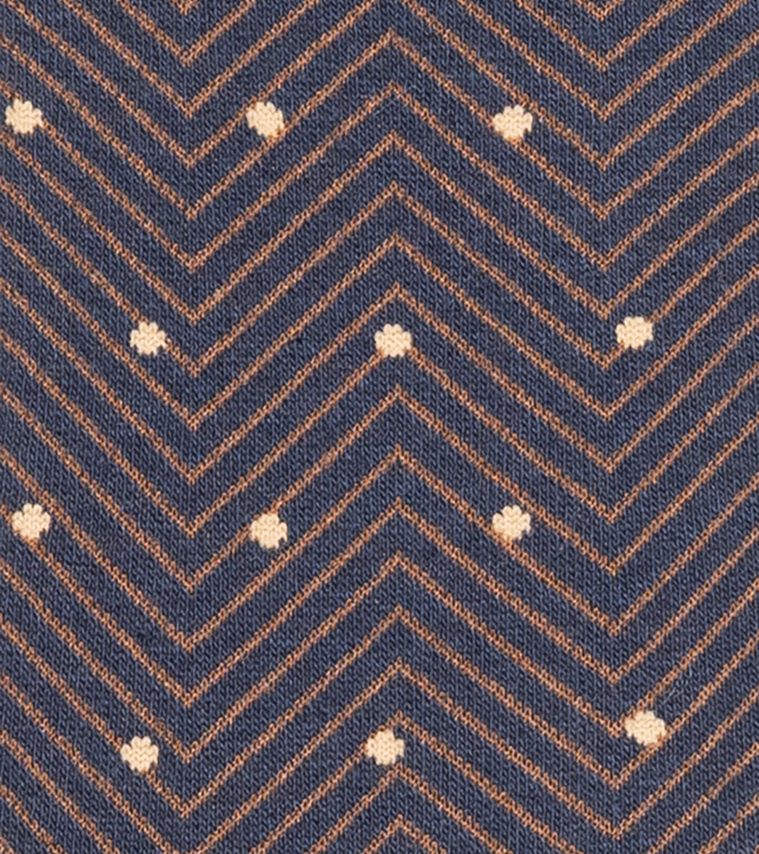 Chevron Dots in Navy, View 4