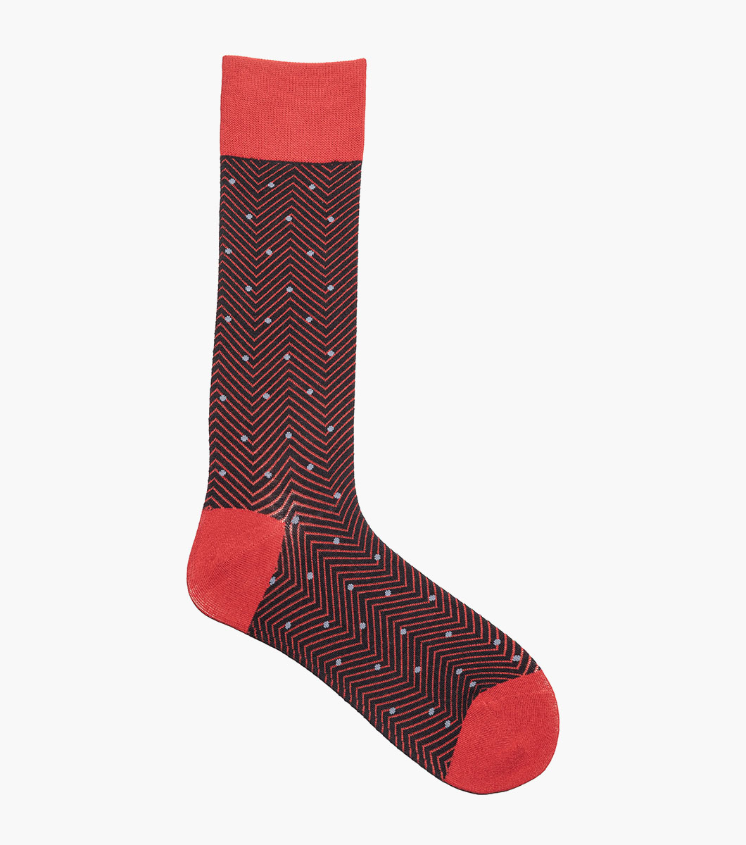 Chevron Dots in Red, View 3