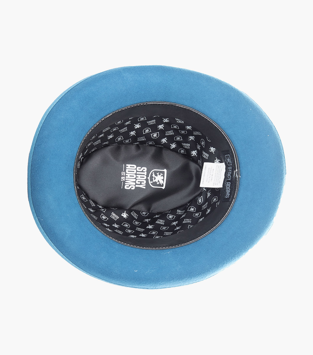 Elias Homburg Hat in Teal Rotate View
