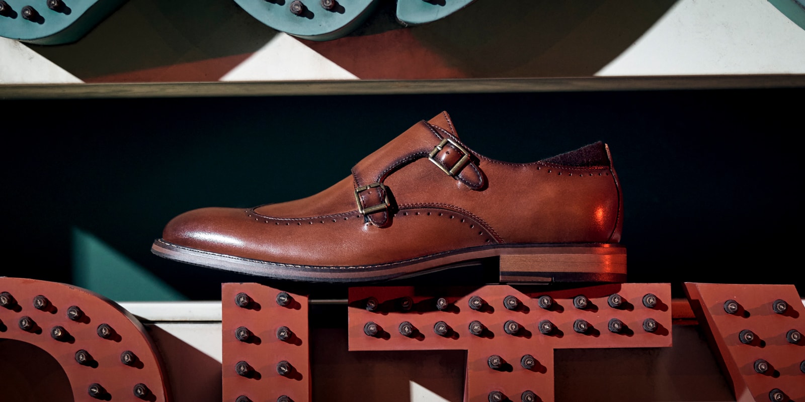 The featured image is the Farwell Wingtip Double Monk Strap in Cognac.
