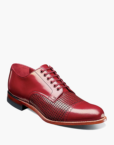 Madison Cap Toe Oxford in Red for $130.00