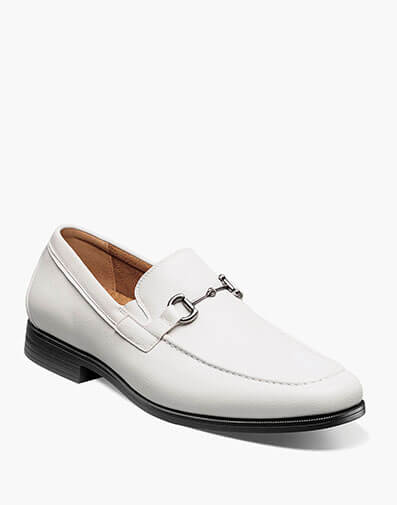Richmont Moc Toe Bit Slip On in White Tumbled for $$90.00
