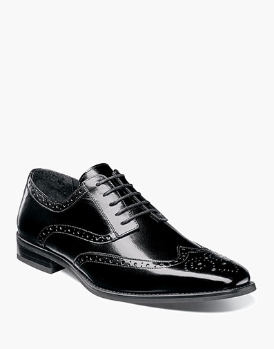 Tinsley Wingtip Oxford in Black for $130.00