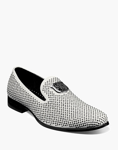 Swagger Studded Slip On in Black w/White for $75.00