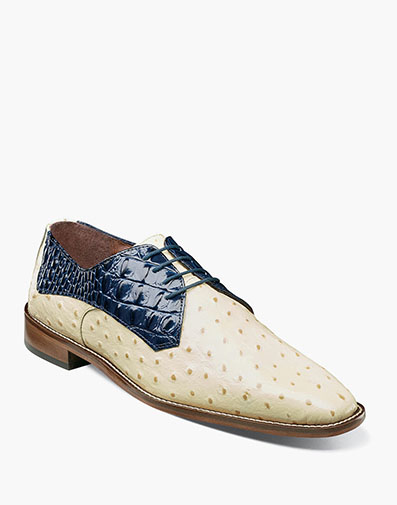 Russo Leather Sole Plain Toe Oxford in Blue Multi for $49.90
