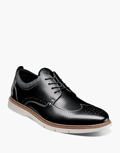 Synergy Wingtip Oxford in Black.                        