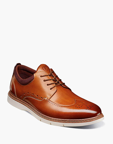 Synergy Wingtip Oxford in Cognac.
