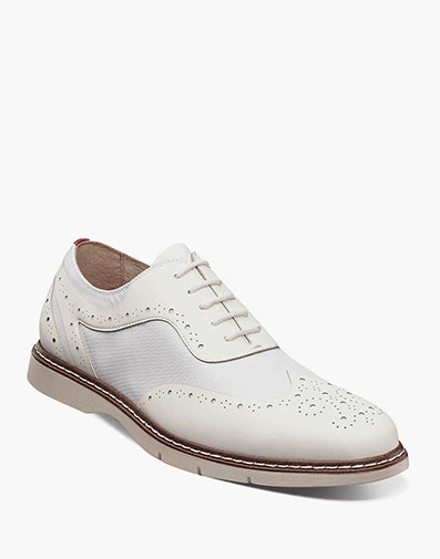Summit Wingtip Lace Up in White for $100.00