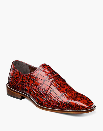 Torres Leather Sole Plain Toe Oxford in Red for $100.00