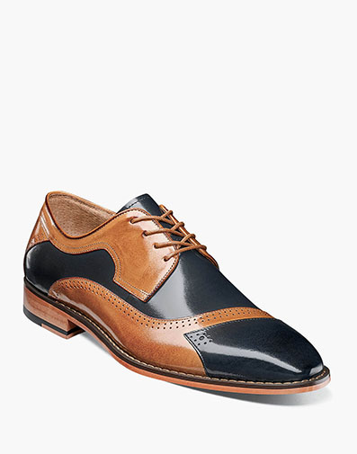Paxton Modified Cap Toe Oxford in Navy Multi for $69.90