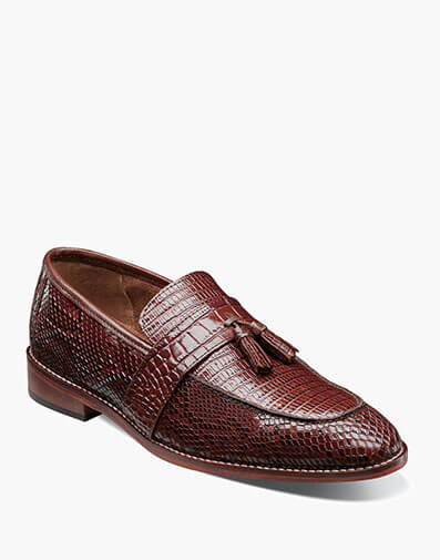 Pacetti Leather Sole Moc Toe Tassel Slip On in Cognac for $$100.00