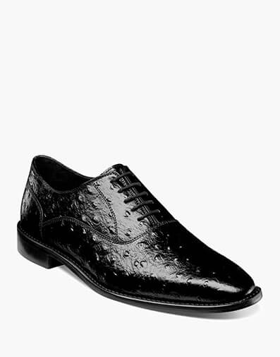 Roselli Leather Sole Plain Toe Oxford in Black for $69.90
