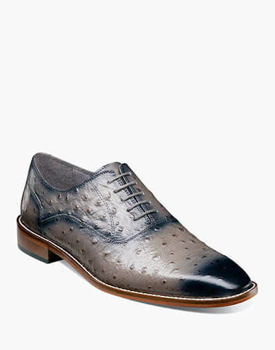 Roselli Leather Sole Plain Toe Oxford in Gray for $$69.90