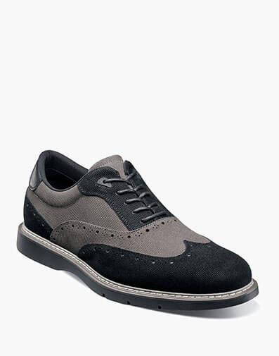Swift Wingtip Lace Up in Black/Gray for $89.90