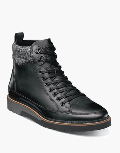 Envoy Moc Toe Lace Up Boot in Black Waxy for $$49.90
