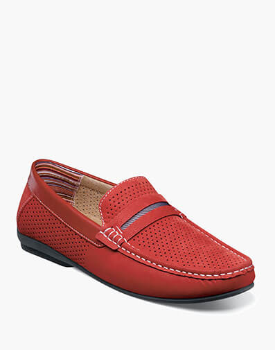 Corby Moc Toe Saddle Slip On in Red for $$80.00