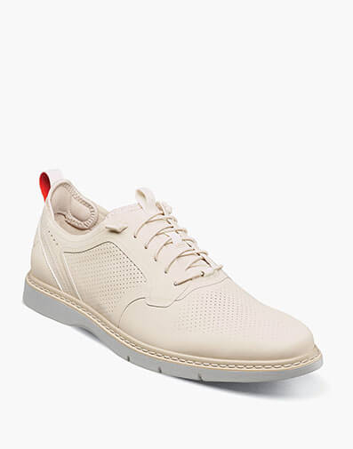 Synchro Plain Toe Elastic Lace Up in Cream for $$115.00