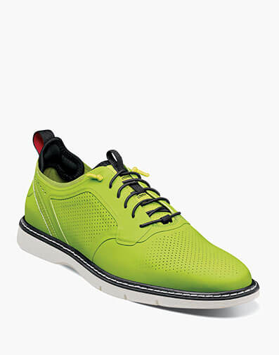 Synchro Plain Toe Elastic Lace Up in Lime.