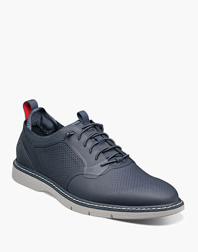 Synchro Plain Toe Elastic Lace Up in Navy.