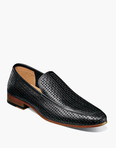 Winfield Moc Toe Perf Slip On in Black for $105.00