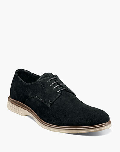 Tayson Plain Toe Lace Up in Black Suede for $120.00
