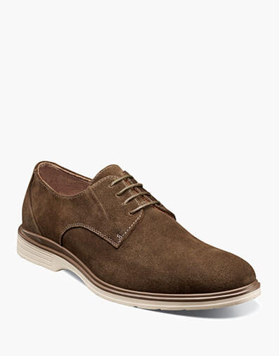 Tayson Plain Toe Lace Up in Brown Suede for $$120.00