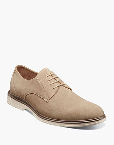 TAYSON Plain Toe Lace Up in Sandstone.