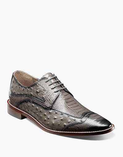 Fanelli Modified Wingtip Oxford in Gray for $105.00