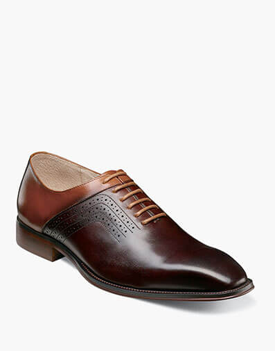 Halloway Plain Toe Oxford in Brown Multi for $135.00