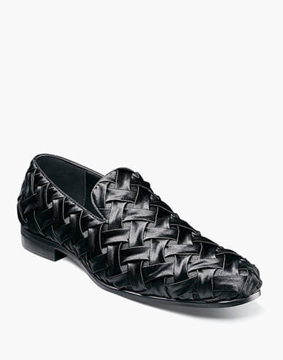 Savoir Plain Toe Satin Slip On in Black for $$90.00