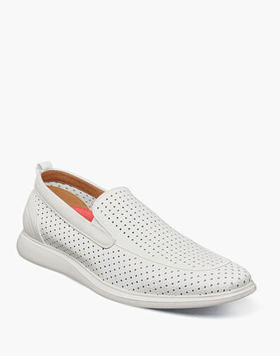 Remy Moc Toe Perf Slip On in White for $$85.00