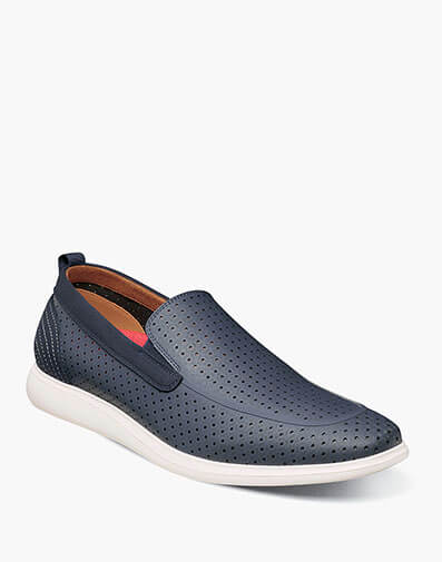 Remy Moc Toe Perf Slip On in Navy for $$85.00