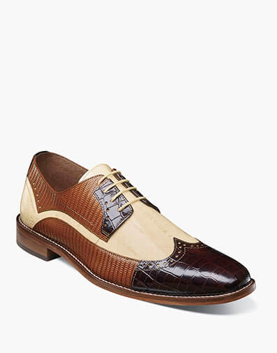 Gallinari Wingtip Lace Up in Brown Multi for $$105.00