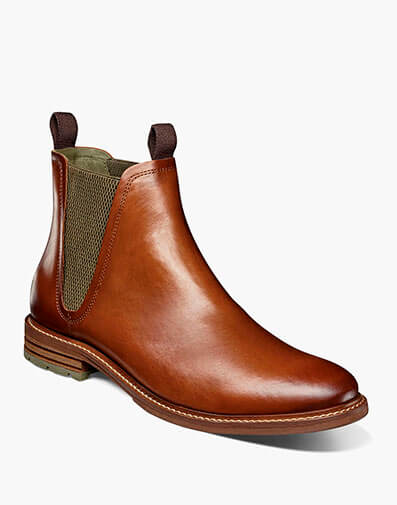 Isaacson Plain Toe Chelsea Boot Cognac