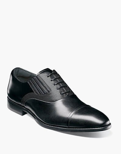 Lucas Cap Toe Oxford in Black for $$140.00