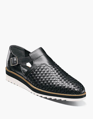 Alvarado Woven City Sandal in Black for $$115.00