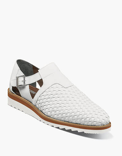 Alvarado Woven City Sandal in White for $$115.00