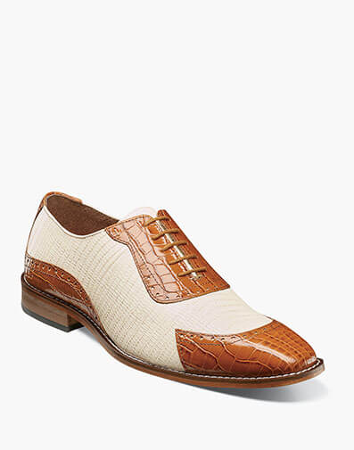 Tarango Modified Cap Toe Oxford in Tan Multi for $$115.00