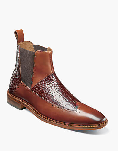 Garza Wingtip Chelsea Boot in Cognac for $$130.00