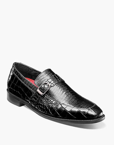 Rubiano Moc Toe Buckle Strap Slip On in Black for $$115.00