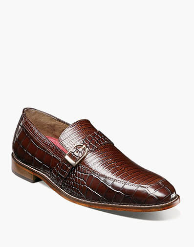 Rubiano Moc Toe Buckle Strap Slip On in Brown for $$115.00